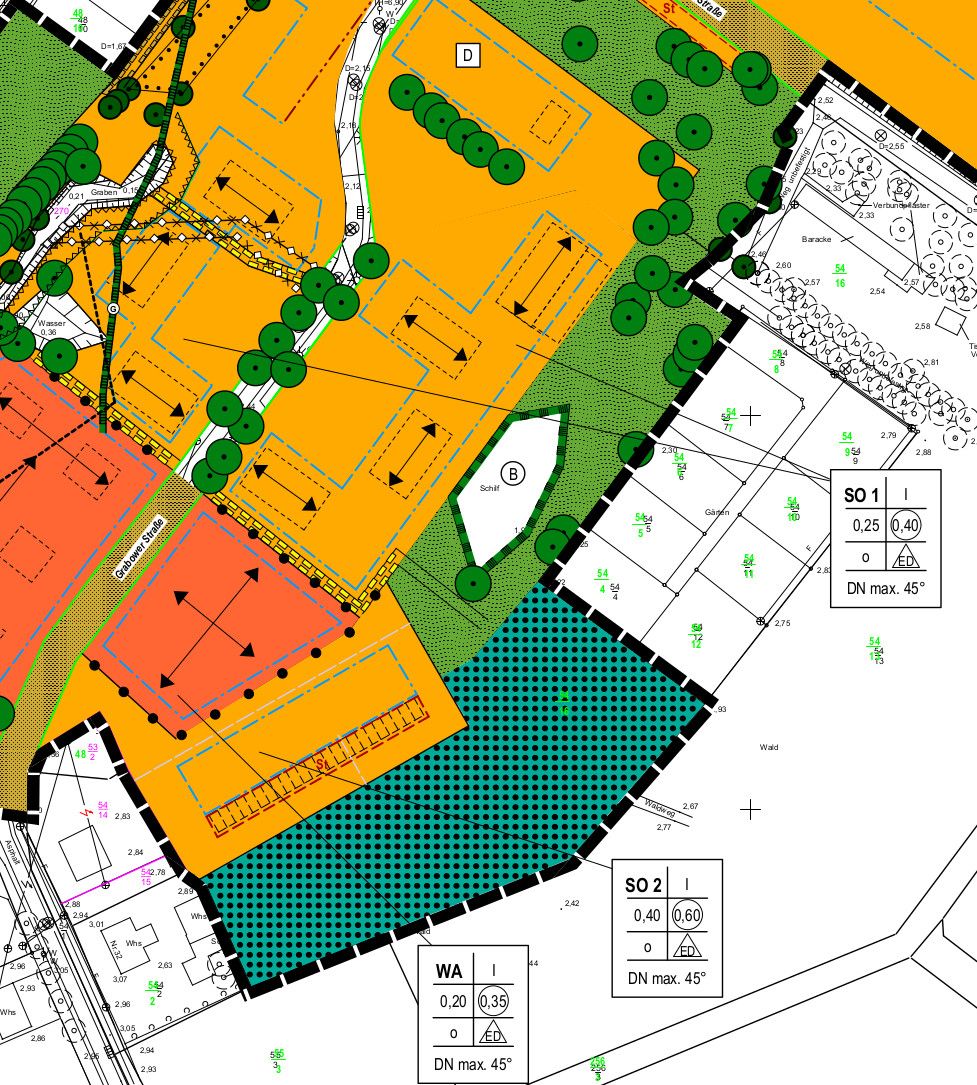 Ausschnitt aud dem Bebauungsplan Nr 4